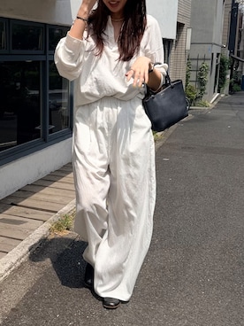 「THE ROW（ザロウ）のアイテム」を使った、satocoさん（レディース・167cm）の春コーディネート