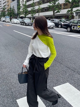 「LEMAIRE（ルメール）のアイテム」を使った、satocoさん（レディース・165cm）の夏コーディネート