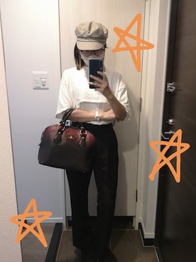 「Saint Laurent（サンローラン）のアイテム（ピアス（両耳用））」を使った、rootcolor7さん（レディース・160cm）の秋コーディネート
