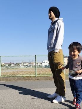 「しまむら（シマムラ）のアイテム（パンツ）」を使った、KOHさん（メンズ・174cm）の秋コーディネート
