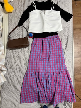 「H&M（エイチ・アンド・エム）のアイテム（キャミソール）」を使った、hachiさん（レディース・164cm）の秋コーディネート