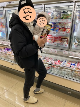 「BLUE BLUE（ブルーブルー）のアイテム（帽子）」を使った、NORiさん（メンズ・174cm）の冬コーディネート