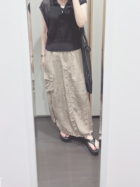 「アイテム（ポロシャツ）」を使った、yuuaさん（レディース・154cm）の夏コーディネート