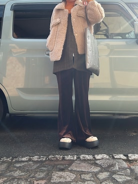 「GeeRA（ジーラ）のアイテム」を使った、yuuaさん（レディース・154cm）の冬コーディネート