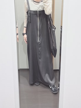 「アイテム（ジャンパースカート）」を使った、yuuaさん（レディース・154cm）の秋コーディネート
