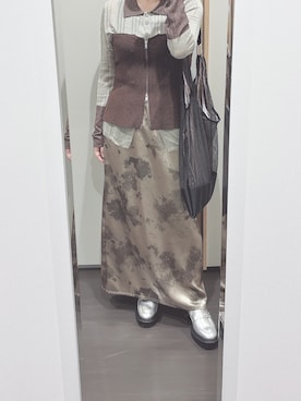 「LOWRYS FARM（ローリーズファーム）のアイテム（ベスト）」を使った、yuuaさん（レディース・154cm）の秋コーディネート