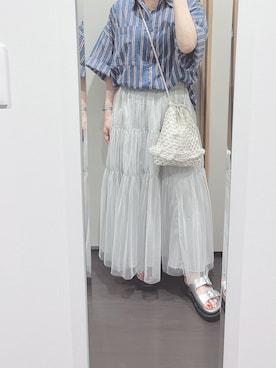 「AMERICAN HOLIC（アメリカンホリック）のアイテム（スカート）」を使った、yuuaさん（レディース・154cm）の夏コーディネート
