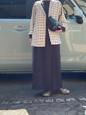 「Kastane（カスタネ）のアイテム（ジャケット/アウター）」を使った、yuuaさん（レディース・154cm）の春コーディネート