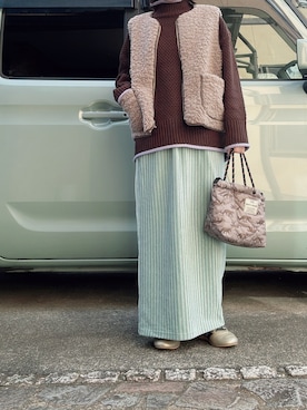 「KiU（キウ）のアイテム」を使った、yuuaさん（レディース・154cm）の冬コーディネート