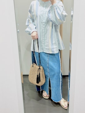 「Lee（リー）のアイテム（デニムスカート）」を使った、yuuaさん（レディース・154cm）の夏コーディネート