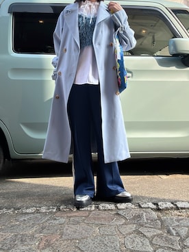 「KBF（ケイビーエフ）のアイテム（トップス）」を使った、yuuaさん（レディース・154cm）の春コーディネート