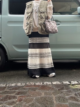 「NOWLE（ノウル）のアイテム（トップス）」を使った、yuuaさん（レディース・154cm）の春コーディネート