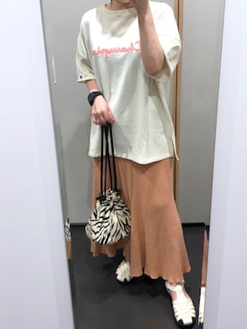 「tiptop（ティップトップ）のアイテム（シューズ）」を使った、yuuaさん（レディース・154cm）の夏コーディネート