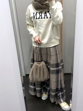 「IRODORI（イロドリ）のアイテム」を使った、yuuaさん（レディース・154cm）の秋コーディネート