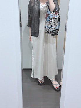 「Te chichi TERRASSE（テチチテラス）のアイテム（ワンピース/ドレス）」を使った、yuuaさん（レディース・154cm）の夏コーディネート