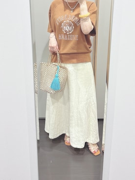 「Te chichi（テチチ）のアイテム」を使った、yuuaさん（レディース・154cm）の夏コーディネート