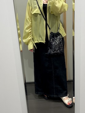 「LAKOLE（ラコレ）のアイテム（ジャンパースカート）」を使った、yuuaさん（レディース・154cm）の春コーディネート