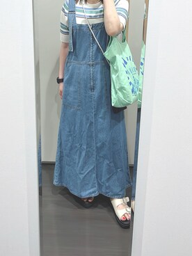 「PEANUTS（ピーナッツ）のアイテム（バッグ）」を使った、yuuaさん（レディース・154cm）の夏コーディネート