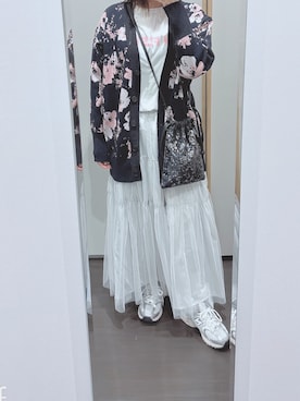 「AMERICAN HOLIC（アメリカンホリック）のアイテム（スカート）」を使った、yuuaさん（レディース・154cm）の春コーディネート