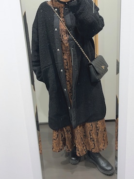 「URBAN RESEARCH Sonny Label（アーバンリサーチサニーレーベル）のアイテム（ワンピース/ドレス）」を使った、yuuaさん（レディース・154cm）の冬コーディネート