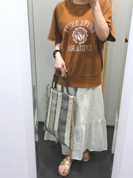 「ground green store（グラウンドグリーンストア）のアイテム」を使った、yuuaさん（レディース・154cm）の夏コーディネート