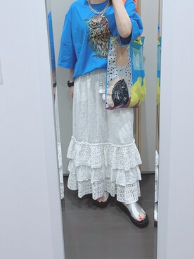 「LOQI（ローキー）のアイテム」を使った、yuuaさん（レディース・154cm）の夏コーディネート