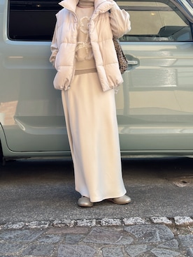 「Samansa Mos2（サマンサ モスモス）のアイテム」を使った、yuuaさん（レディース・154cm）の冬コーディネート