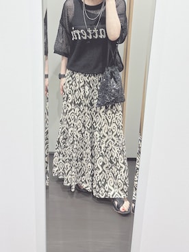 「Samansa Mos2 blue（サマンサモスモスブルー）のアイテム（ニット/セーター）」を使った、yuuaさん（レディース・154cm）の秋コーディネート