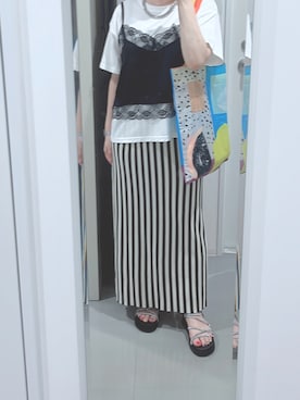 「LOQI（ローキー）のアイテム」を使った、yuuaさん（レディース・154cm）の夏コーディネート