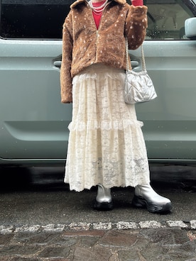 「RAY CASSIN（レイカズン）のアイテム」を使った、yuuaさん（レディース・154cm）の冬コーディネート