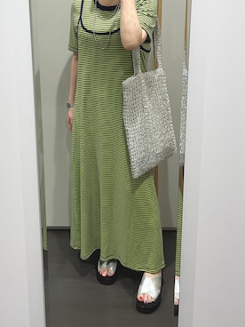 「LAKOLE（ラコレ）のアイテム（ワンピース/ドレス）」を使った、yuuaさん（レディース・154cm）の夏コーディネート
