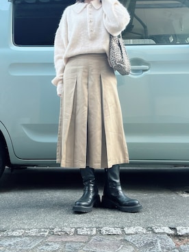 「アイテム（ジャケット/アウター）」を使った、yuuaさん（レディース・154cm）の冬コーディネート