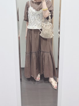 「ZARA（ザラ）のアイテム」を使った、yuuaさん（レディース・154cm）の夏コーディネート