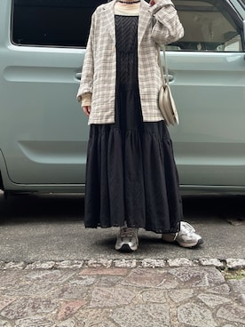 「Kastane（カスタネ）のアイテム（ジャケット/アウター）」を使った、yuuaさん（レディース・154cm）の春コーディネート