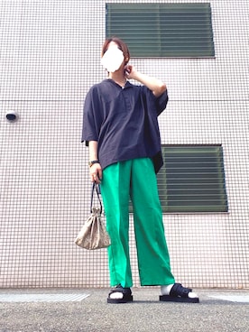 「Right-on（ライトオン）のアイテム（シューズ）」を使った、どぅーさん（メンズ・180cm）の夏コーディネート