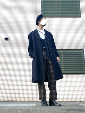 「レトロ」｜「アイテム（その他アウター）」を使った、どぅーさん（メンズ・180cm）の冬コーディネート