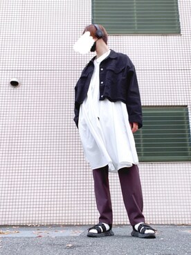 「HARE（ハレ）のアイテム（その他アウター）」を使った、どぅーさん（メンズ・180cm）の春コーディネート