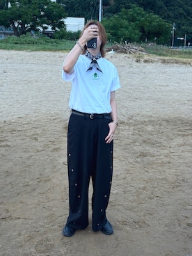 「SERACE（セラス）のアイテム（パンツ）」を使った、どぅーさん（メンズ・180cm）の秋コーディネート