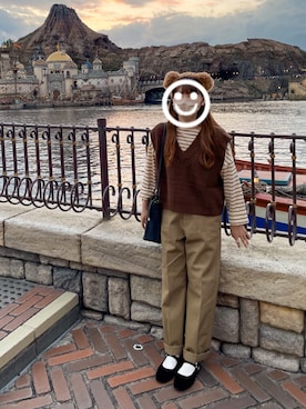 「THE SHINZONE（ザ　シンゾーン）のハイウエストチノパンツ（チノパンツ）」を使った、n aさん（レディース・154cm）の秋コーディネート