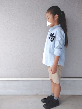 「Little Marc Jacobs（リトルマークジェイコブス）のアイテム（トップス）」を使った、RiRiKaさん（キッズ・125cm）の秋コーディネート