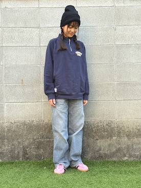 「アイテム（スウェット）」を使った、RiRiKaさん（キッズ・153cm）の秋コーディネート