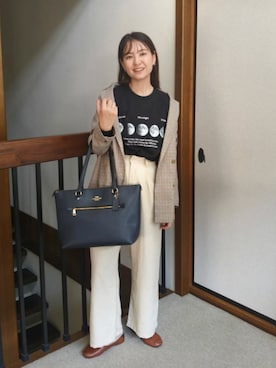 「アイテム（リング）」を使った、ゆーきさん（レディース・160cm）の秋コーディネート