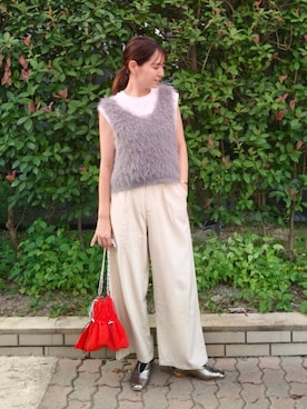 「アイテム（リング）」を使った、ゆーきさん（レディース・160cm）の秋コーディネート