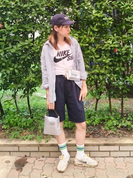 「アイテム（ソックス/靴下）」を使った、ゆーきさん（レディース・160cm）の秋コーディネート