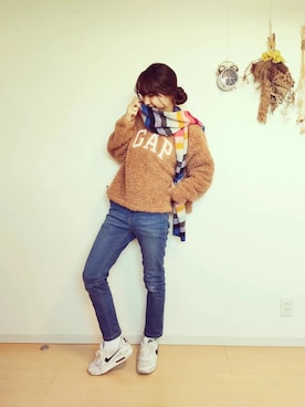「アイテム（スウェット）」を使った、ゆーきさん（レディース・160cm・30代）の冬コーディネート