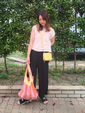 「アイテム（ショルダーバッグ）」を使った、ゆーきさん（レディース・160cm・30代）の夏コーディネート
