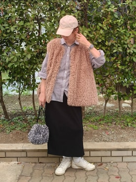 「GeeRA（ジーラ）のアイテム」を使った、Yūkiさん（レディース・160cm）の春コーディネート