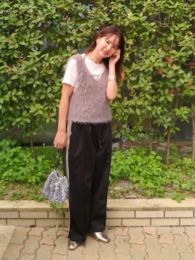「アイテム（リング）」を使った、ゆーきさん（レディース・160cm）の秋コーディネート