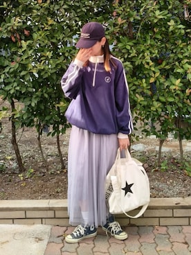 「ハーフジップ」｜ゆーきさん（レディース・160cm）の秋コーディネート