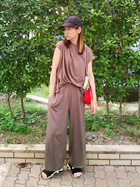 「アイテム（帽子）」を使った、ゆーきさん（レディース・160cm・30代）の夏コーディネート